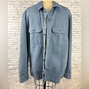 American Eagle Outfitters | Men's Slate Blue Shirt Denim Jacket size XL